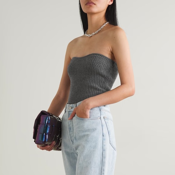 Isabel Marant Blaze strapless ribbed wool cashmere blend top - Picture 1 of 6